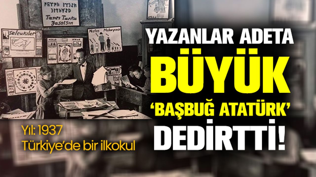 Yıl 1937, Türkiye'de bir ilkokul...