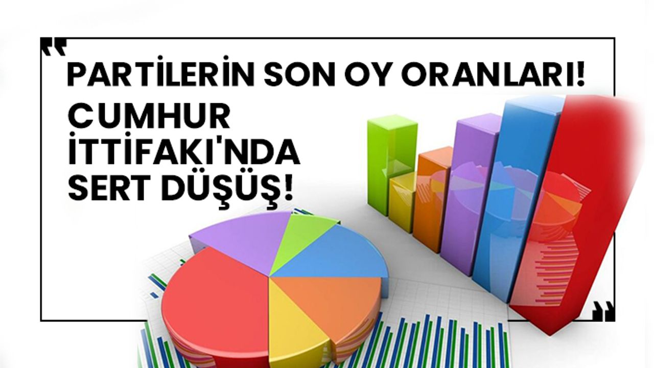 Partilerin son oy oranları!  Cumhur İttifakı'nda sert düşüş!