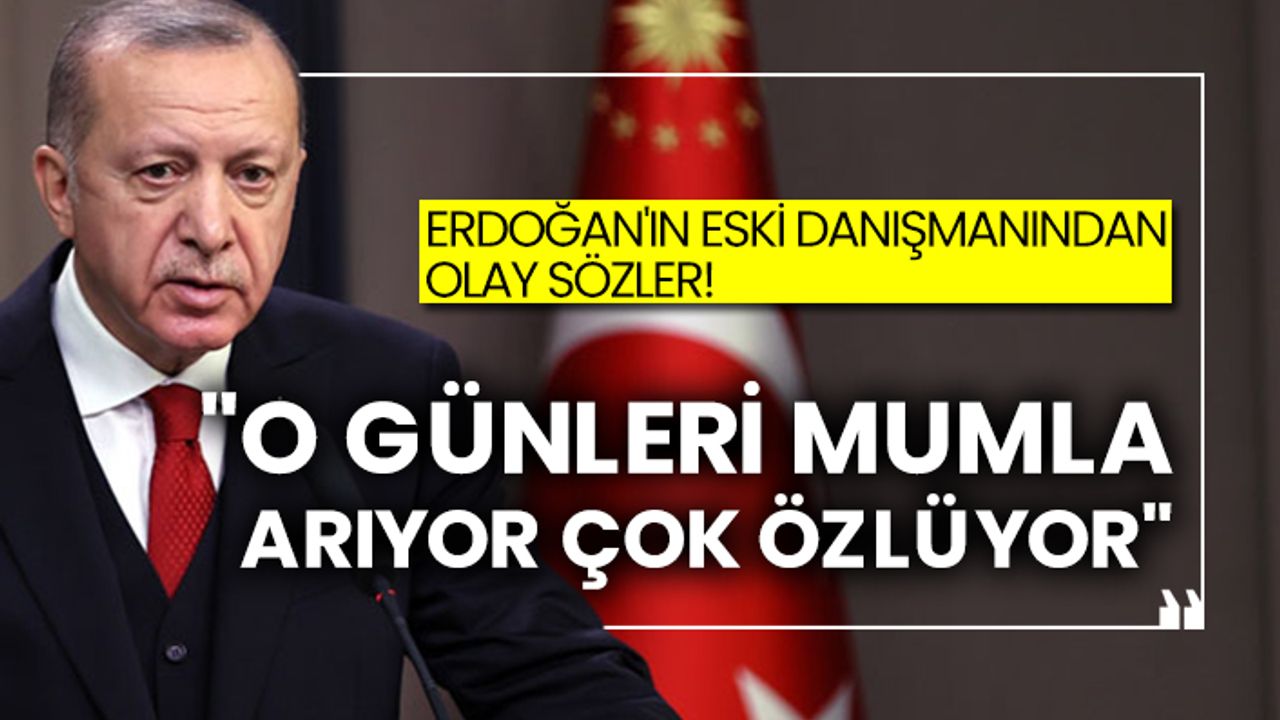 Erdoğan'ın eski danışmanından olay sözler! "O günleri mumla arıyor çok özlüyor"