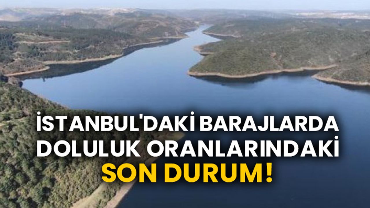 İstanbul'daki barajlarda doluluk oranlarındaki son durum!