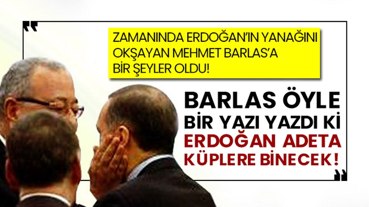Zamanında Erdoğan’ın yanağını okşayan Mehmet Barlas’a bir şeyler oldu! Barlas öyle bir yazı yazdı ki Erdoğan adeta küplere binecek!