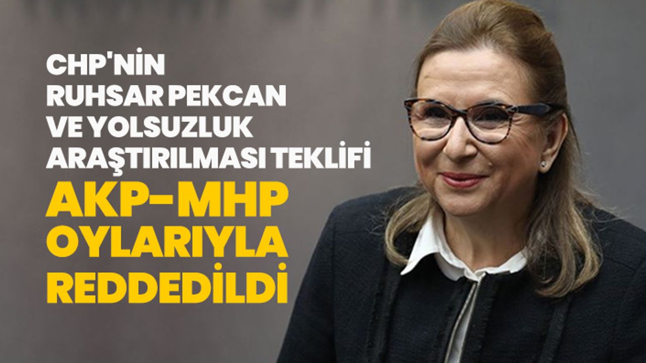 CHP'nin  Ruhsar Pekcan ve yolsuzluk araştırılması teklifi AKP-MHP oylarıyla reddedildi