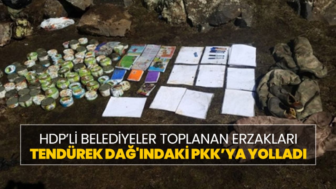HDP’li belediyeler toplanan erzakları Tendürek Dağ'ındaki PKK'ya yolladı