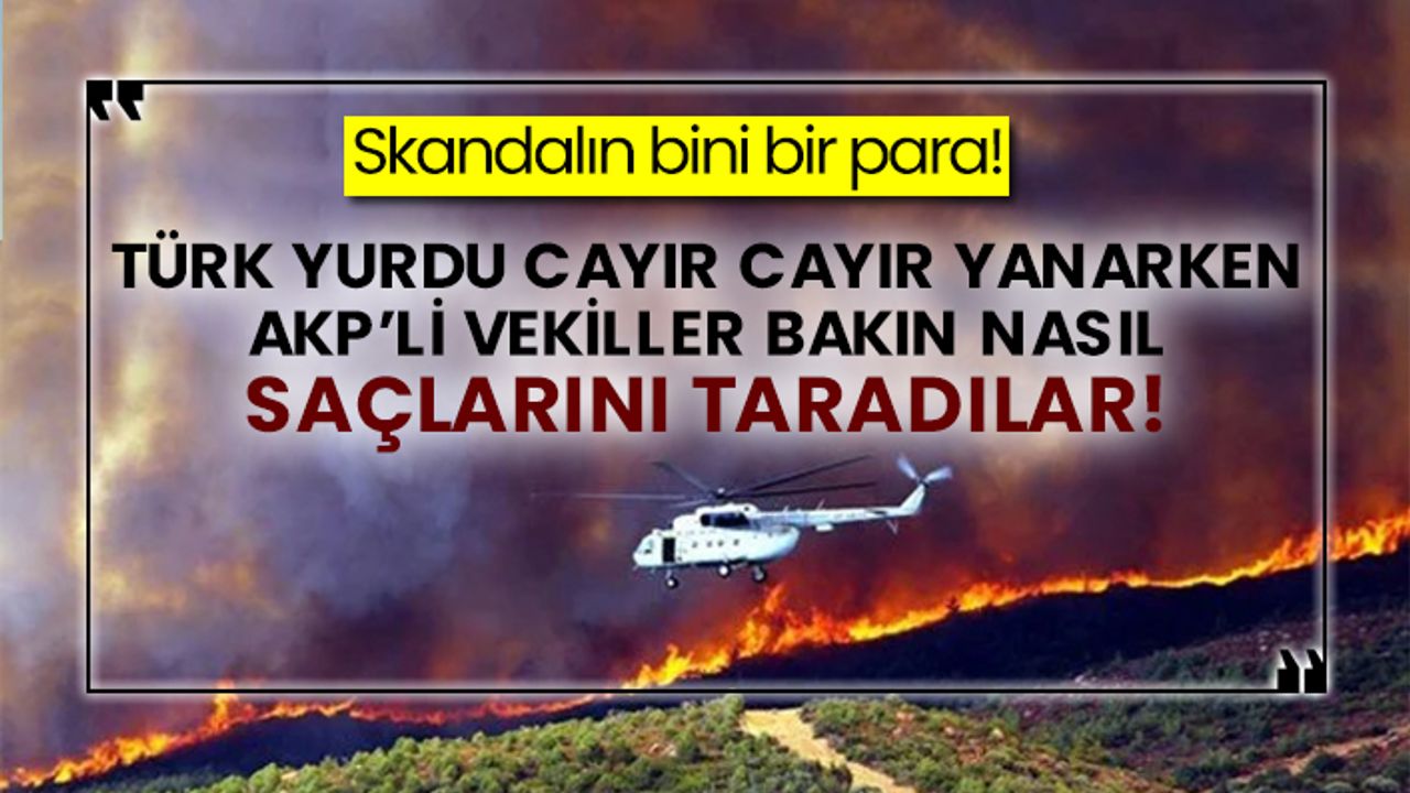 Türk yurdu cayır cayır yanarken AKP’li vekiller bakın nasıl saçlarını taradılar!
