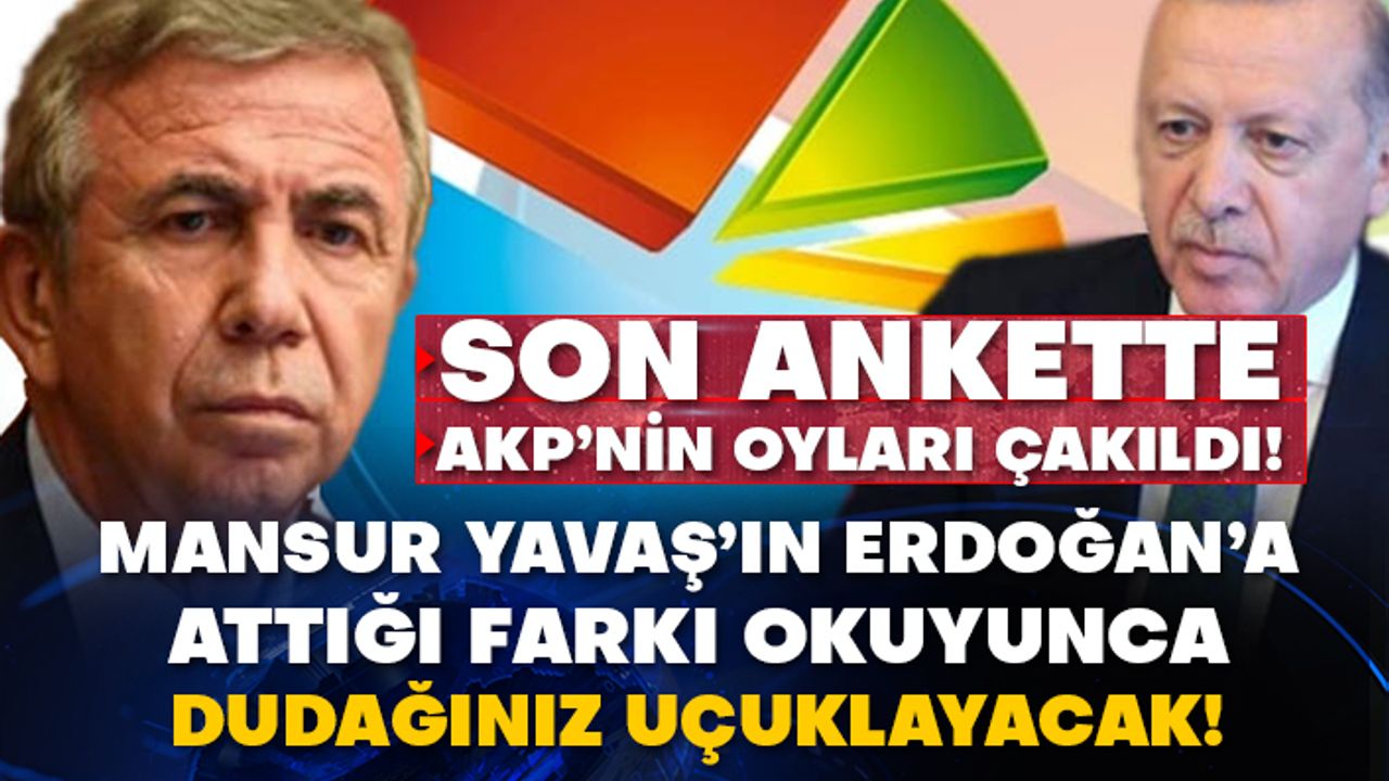 Son ankette AKP’nin oyları çakıldı! Mansur Yavaş’ın Erdoğan’a attığı farkı okuyunca dudağınız uçuklayacak!