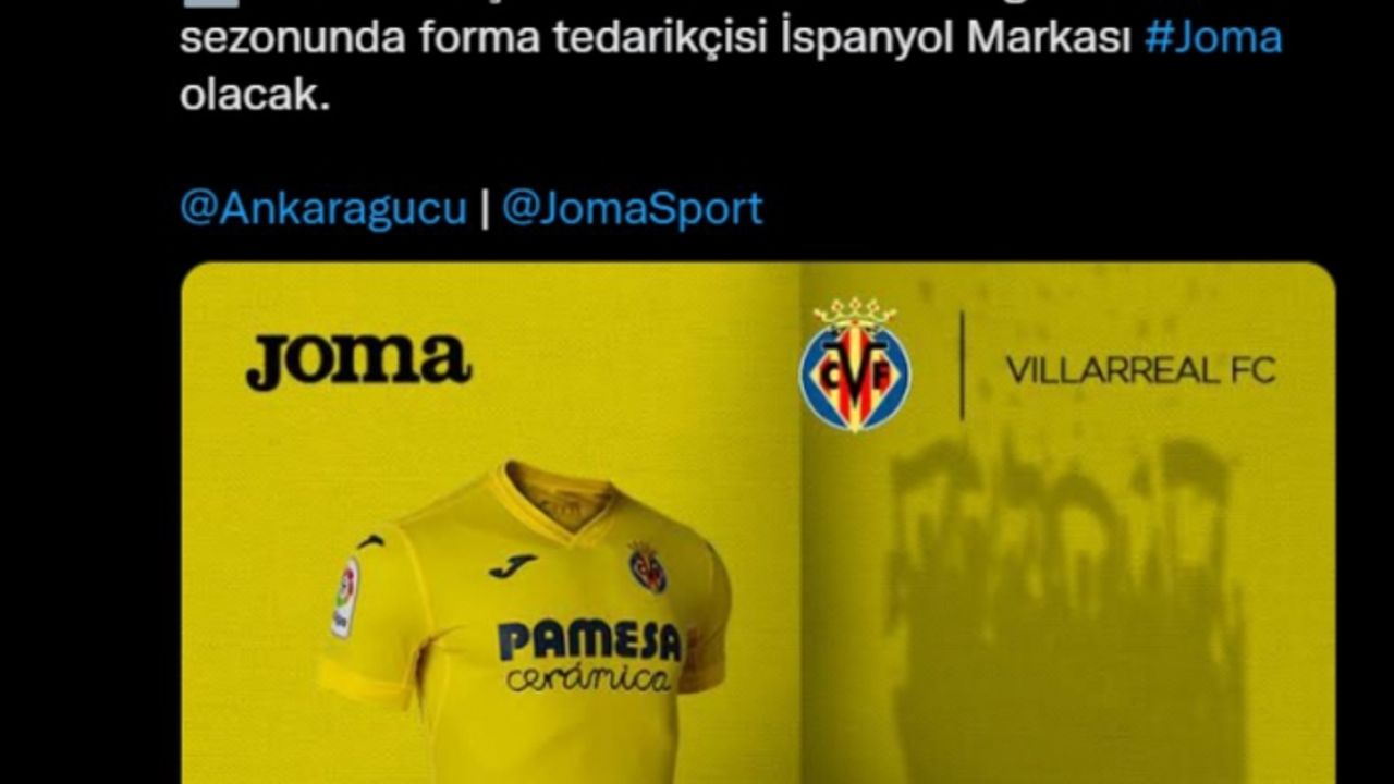 Ankaragücü'nün yeni forma tedarikçisi İspanyol marka Joma olacak.
