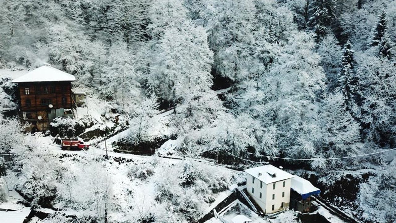 Artvin'in köy yollarına kar engeli: 8 köy yolu kapandı, 2 okul tatil