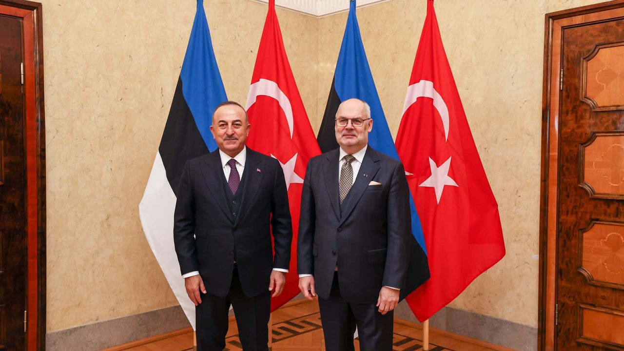 Bakan Çavuşoğlu, Estonya Cumhurbaşkanı ile görüştü