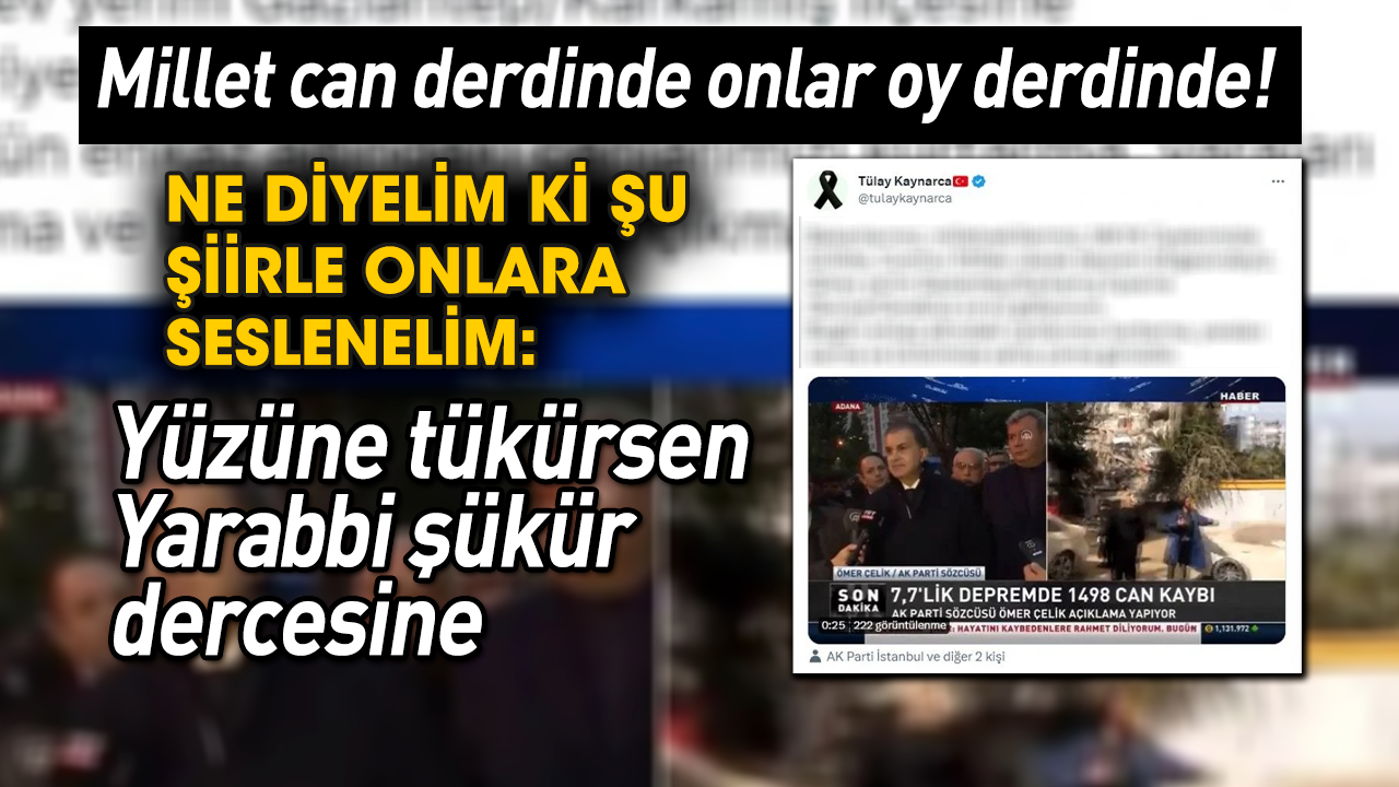 AKP’li milletvekili deprem bölgesinde siyaset yaptı