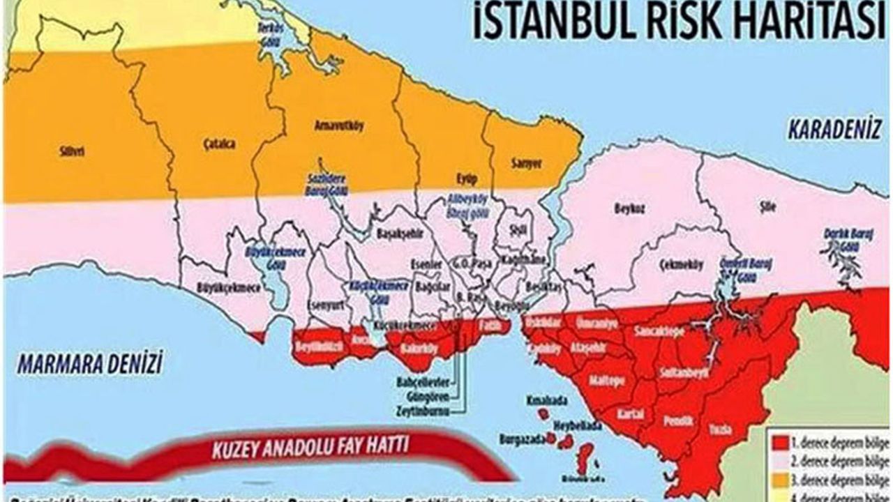 İstanbul'un deprem risk haritası yayınlandı: İşte riskli ilçeler