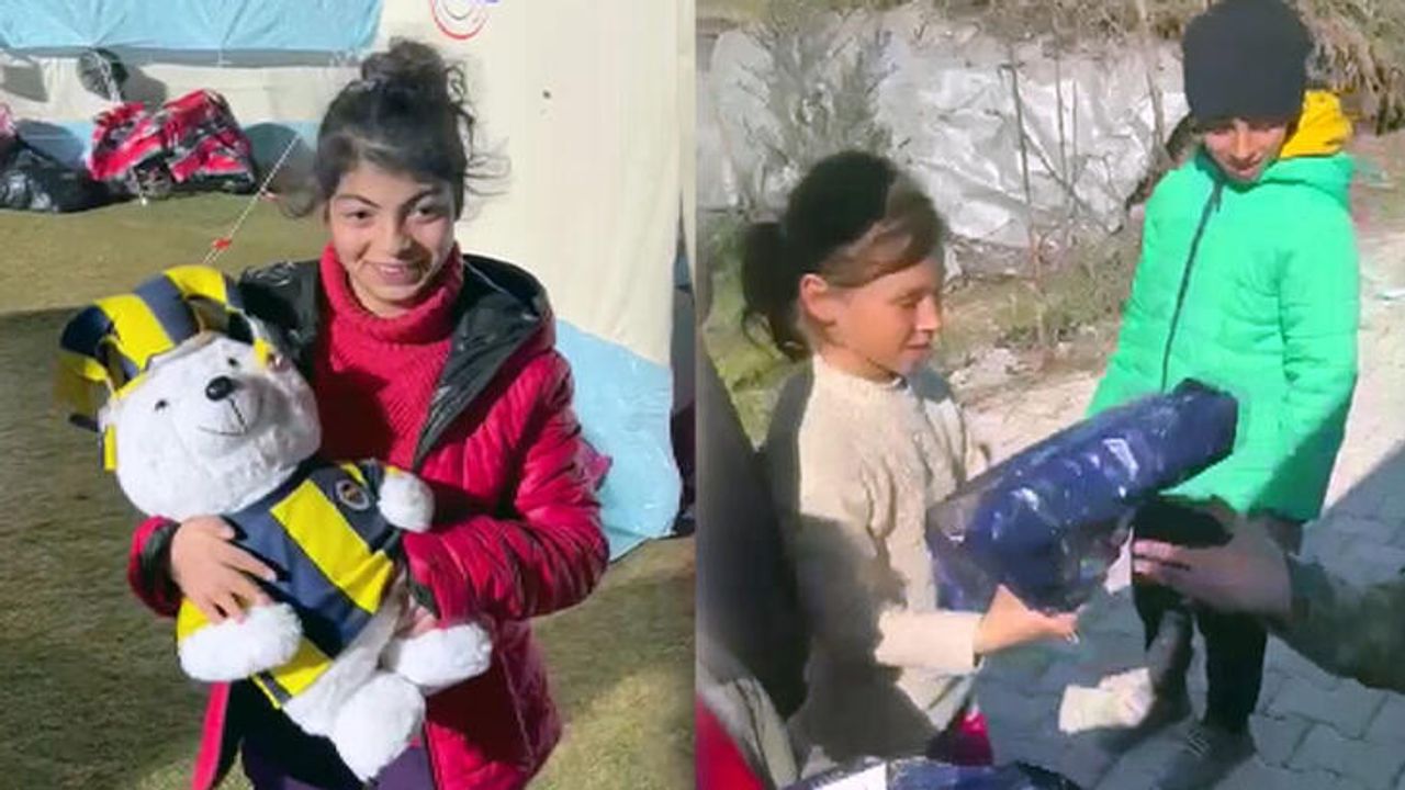 Fenerbahçe'den gönderilen hediyeler depremzede çocuklara ulaştı