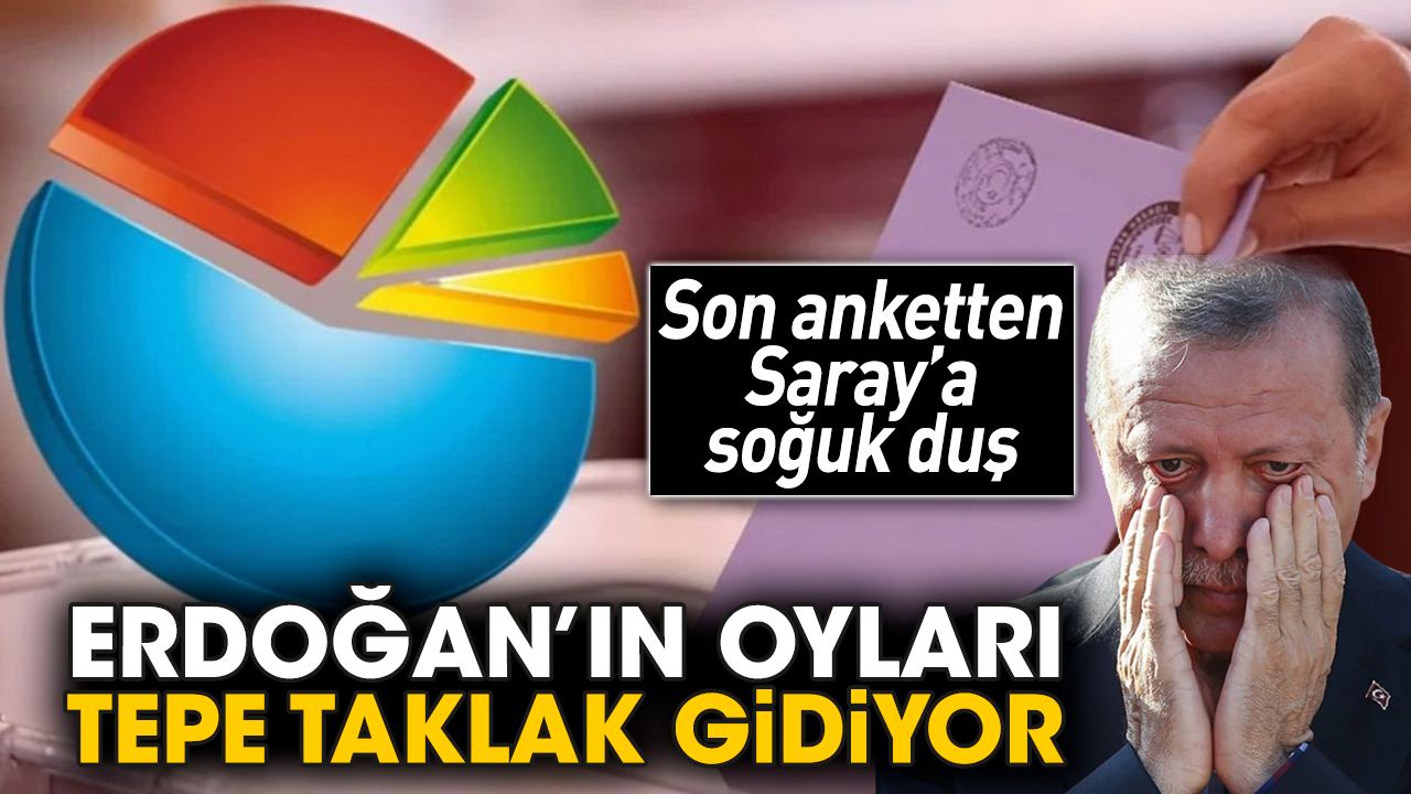 Son anketten Saray’a soğuk duş! Erdoğan’ın oyları tepe taklak gidiyor