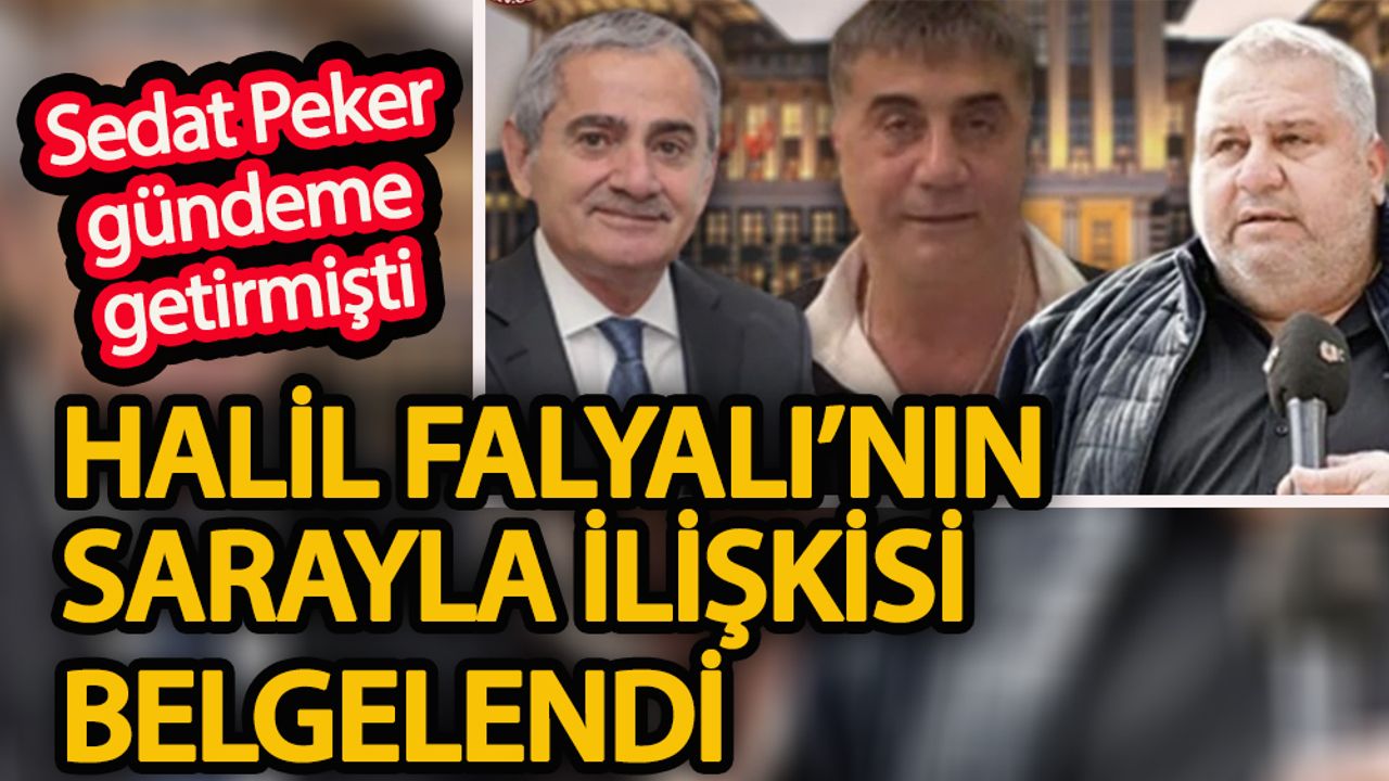 Sedat Peker gündeme getirmişti  Halil Falyalı’nın Saray’la ilişkisi belgelendi