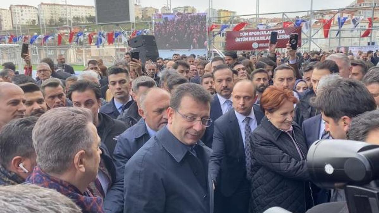 İmamoğlu ve Akşener İBB Gaziosmanpaşa Halit Kıvanç Şehir Stadı'nın  açılış törenine katıldı