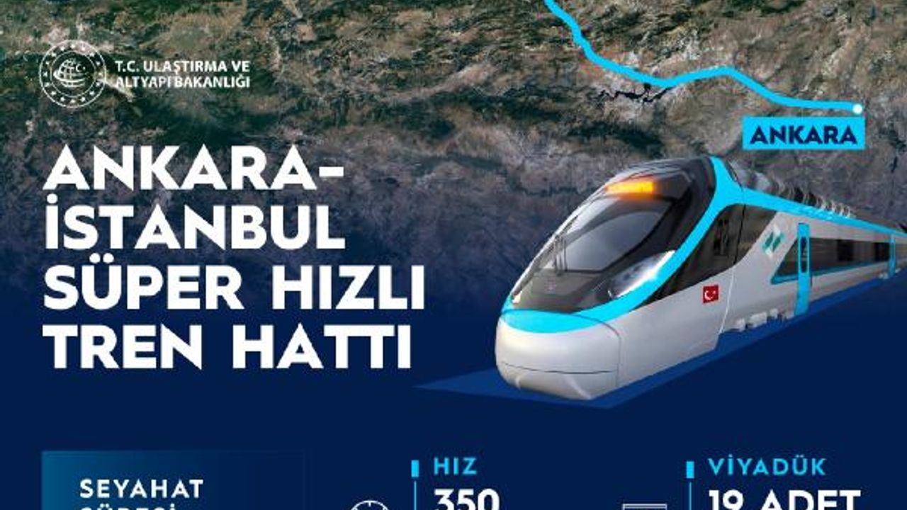 Ankara-İstanbul Süper Hızlı Tren Hattı projesinin ön proje çalışmaları bitti