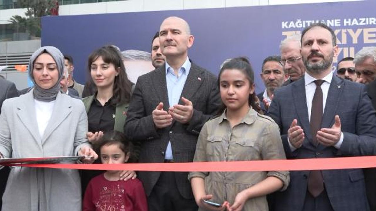 İçişleri Bakanı Soylu AK Parti Kağıthane Seçim Koordinasyon Merkezi'nin açılışını yaptı