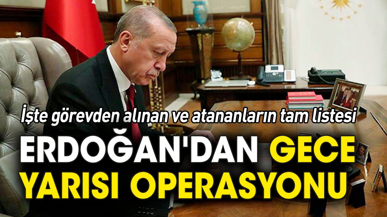 Erdoğan'dan gece yarısı operasyonu: İşte alınan ve atananların tam listesi