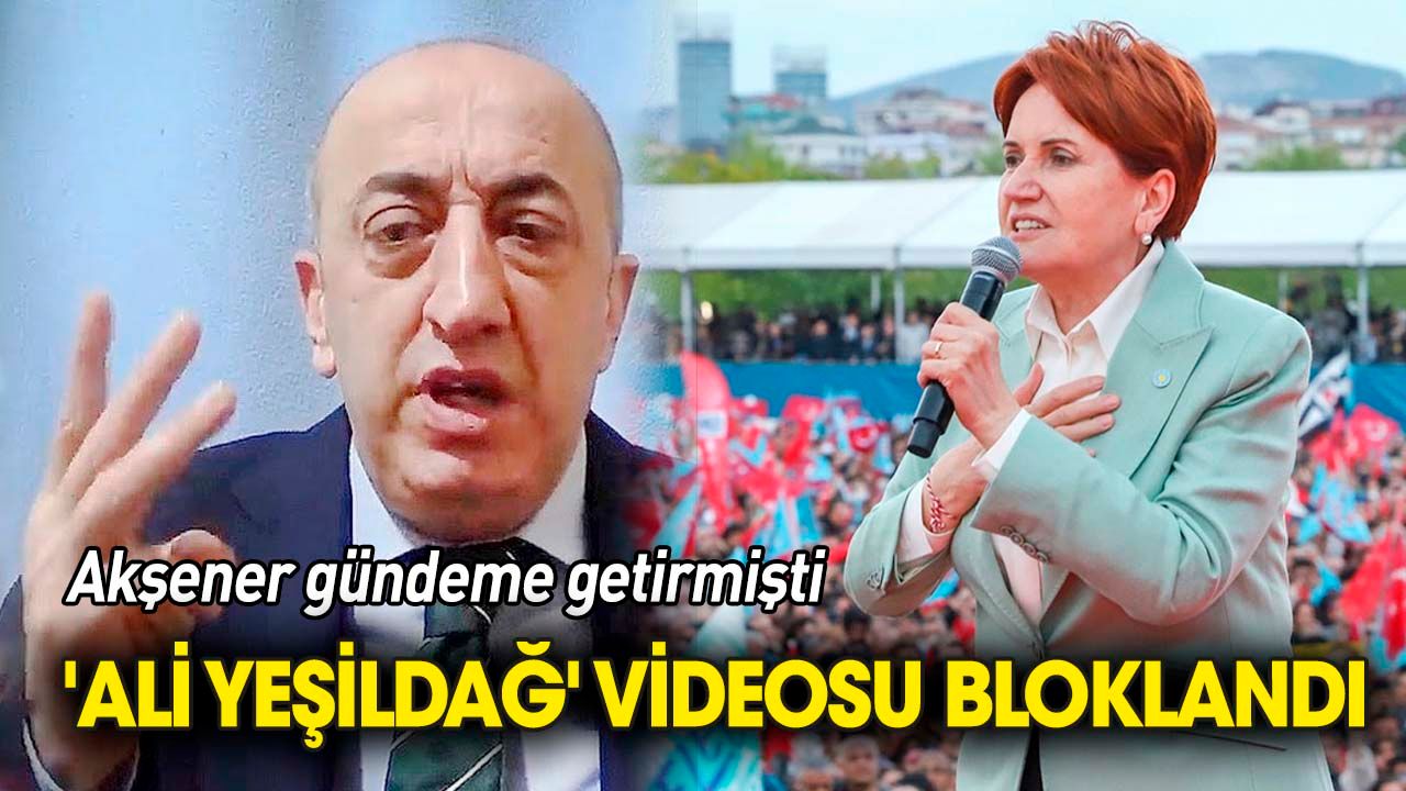 'Ali Yeşildağ' videosuna erişim engeli