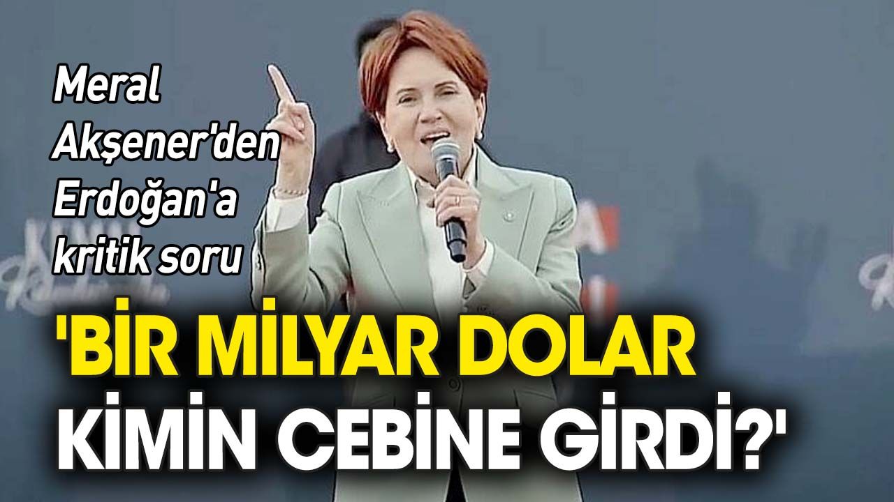 Meral Akşener'den Erdoğan'a kritik soru: 'Bir milyar dolar kimin cebine girdi?'