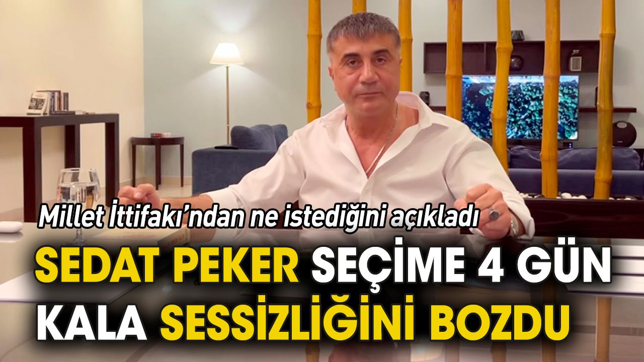 Sedat Peker seçime 4 gün kala sessizliğini bozdu: Millet ittifakından ne istedi?