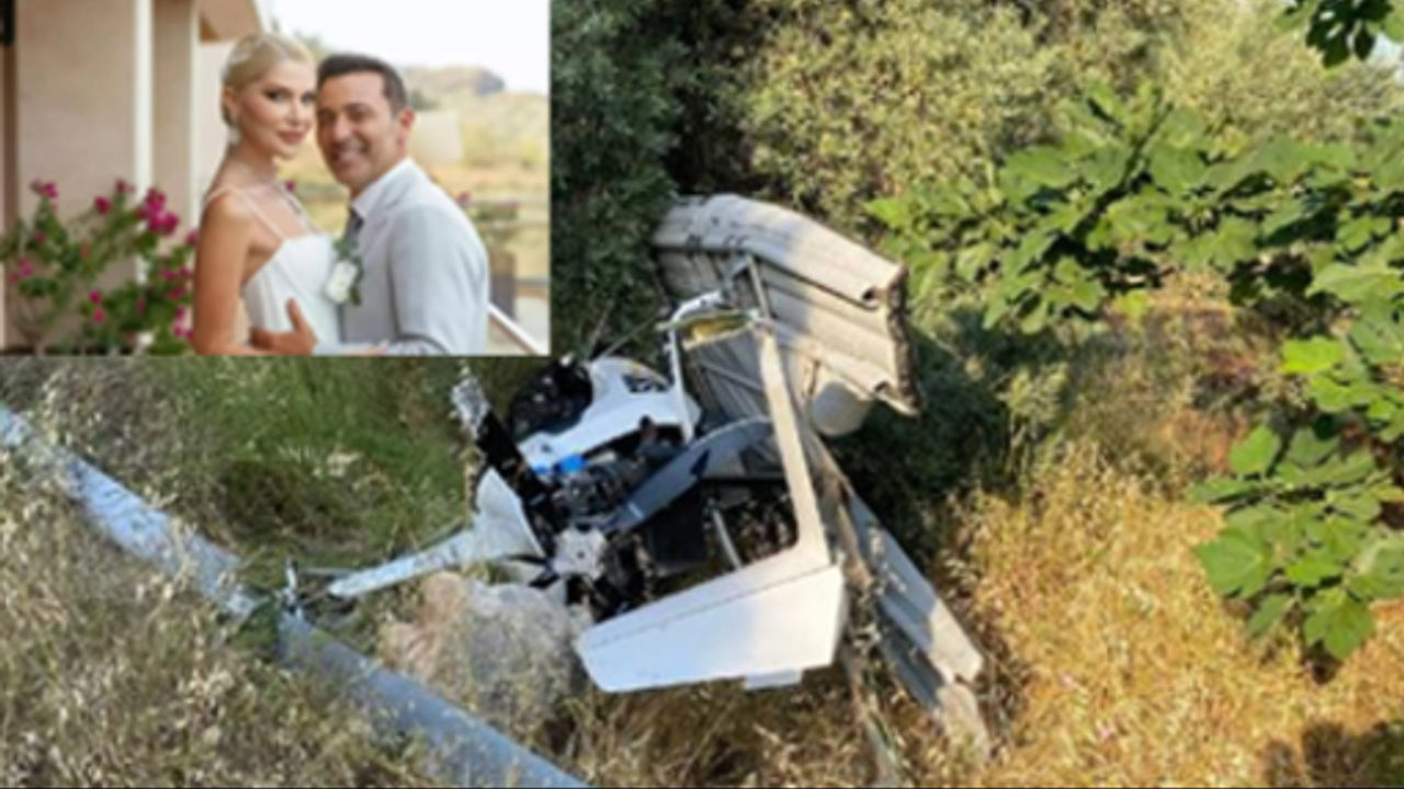 Mustafa Sandal'ın eşinin bulunduğu cayrokopter tarlaya düştü