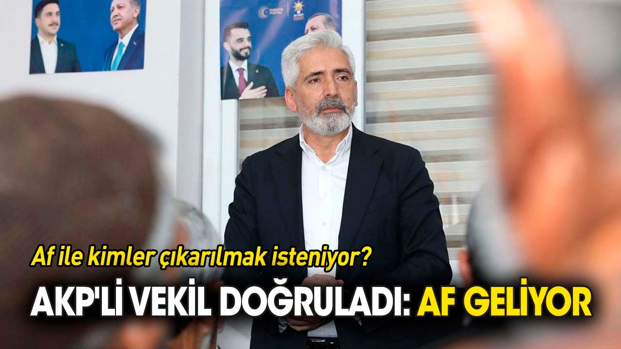 AKP'li vekil 'af'fı doğruladı 'Af ile kimler çıkarılmak isteniyor?'