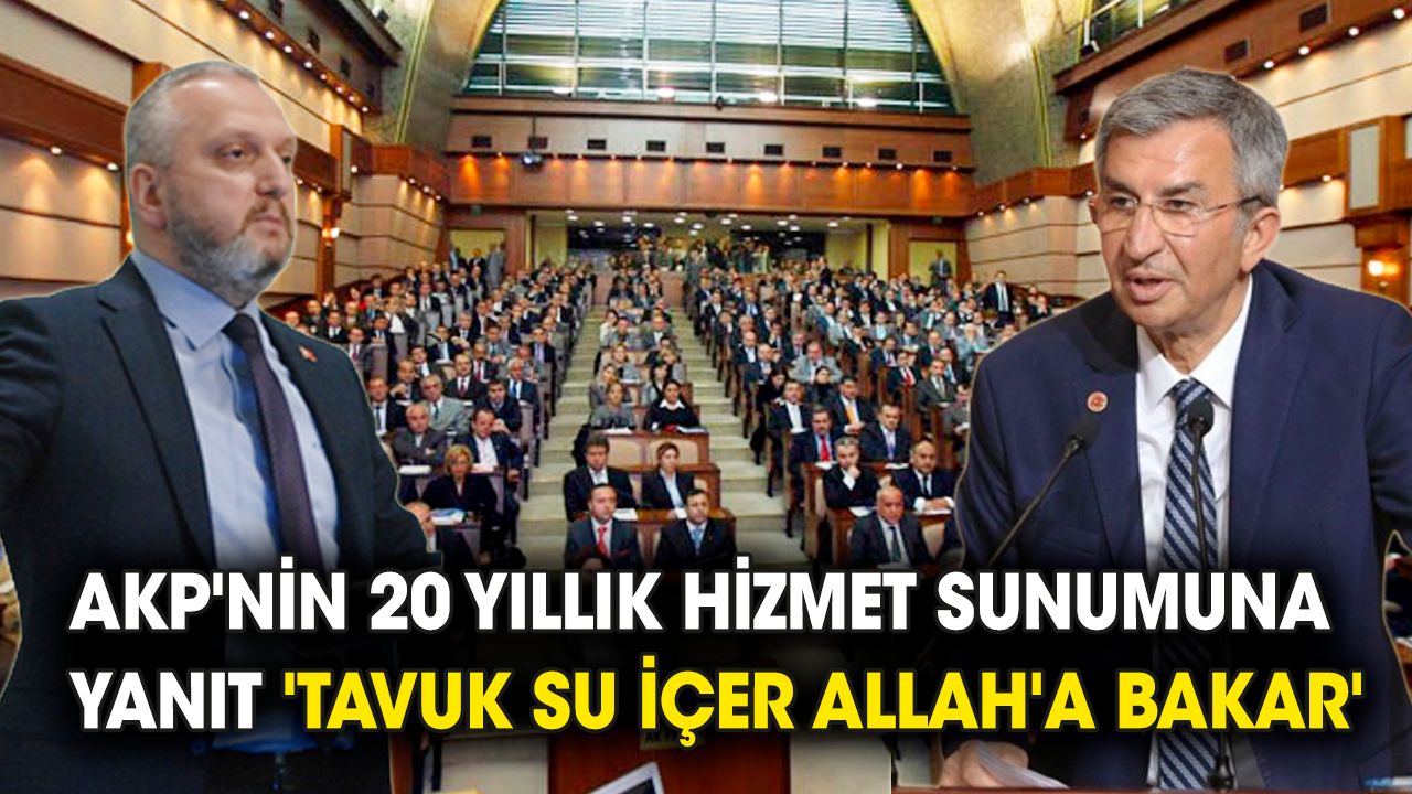AKP'nin 20 yıllık hizmet sunumuna yanıt 'Tavuk su içer Allah'a bakar'