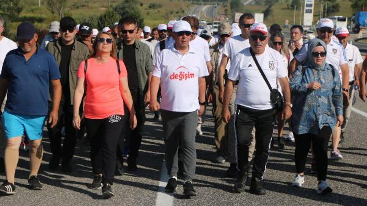 Tanju Özcan'ın 'Değişim ve Adalet' yürüyüşünde 4'üncü günü