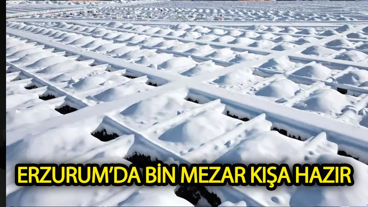 Erzurum'da  bin mezar hazırlandı