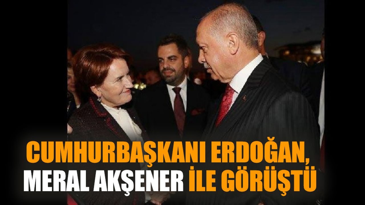 Cumhurbaşkanı Erdoğan, Meral Akşener ile görüştü