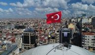 Ana kubbesi kapatılan Taksim Camii havadan görüntülendi