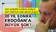 Son ankette makas açılıyor, AKP 2002’nin bile altına düştü! 20 yıl sonra Erdoğan’a büyük şok!