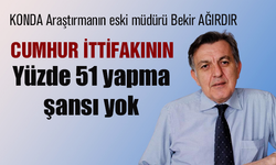 Bekir Ağırdır, Cumhur İttifakı'nın yüzde 51 yapma ihtimali yok