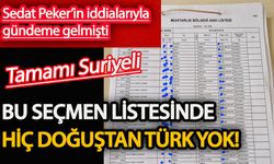 Sedat Peker'in iddialarıyla ortaya çıkmıştı Bu seçmen listesinde hiç Türk yok Tamamı Suriyeli