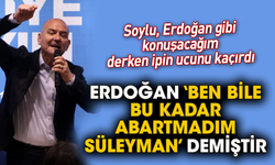 Soylu, Erdoğan gibi konuşacağım derken ipin ucunu kaçırdı. Erdoğan ‘ben bile bu kadar abartmadım Süleyman’ demiştir