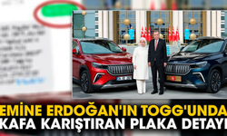 Emine Erdoğan'ın Togg'unda kafa karıştıran plaka detayı