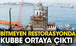 Kız Kulesi'nin bitmeyen restorasyonunda kubbe ortaya çıktı