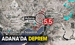 Adana'da 5.5 büyüklüğünde deprem