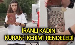 İranlı Kadın Kuran-ı Kerim'i rendeledi