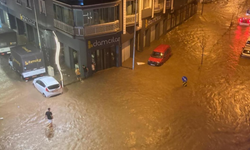 Giresun'da şiddetli yağış; sokaklar göl oldu