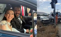 Balayı yolunda kaza:  Gelin öldü damat ağır yaralı