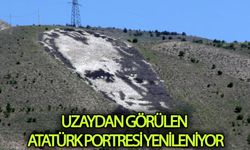 Uzaydan görülen Atatürk portresi yenileniyor