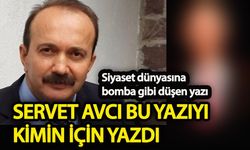 Servet Avcı’nın yazdığı yazı Ankara’yı karıştırdı