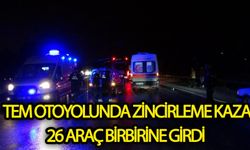 Tankerden yola mazot döküldü! 26 araç birbirine girdi