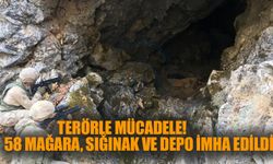 Terörle mücadele! 58 mağara, sığınak ve depo imha edildi