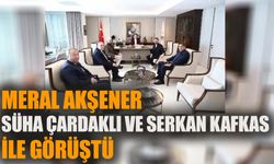 Meral Akşener Serkan Kafkas ve Süha Çardaklı ile bir araya geldi