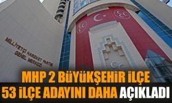 MHP 2 Büyükşehir İlçe 53 İlçe adayını daha açıkladı
