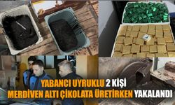 Yabancı uyruklu  kişiler merdiven altı çikolata üretirken yakalandı