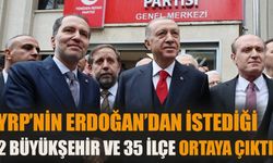 YRP’nin Erdoğan’dan istediği 35 ilçe ve 2 büyük şehir ortaya çıktı
