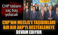 CHP'nin Meclis'e taşıdıkları bir bir AKP'yi desteklemeye devam ediyor